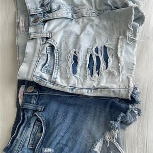 Curvy Mom Shorts Sz 24! High-waisted, comfy, gently used. $20/both!